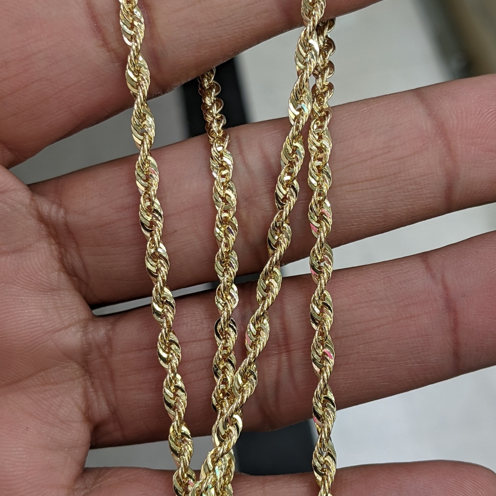 10kt Real Gold Rope Chain